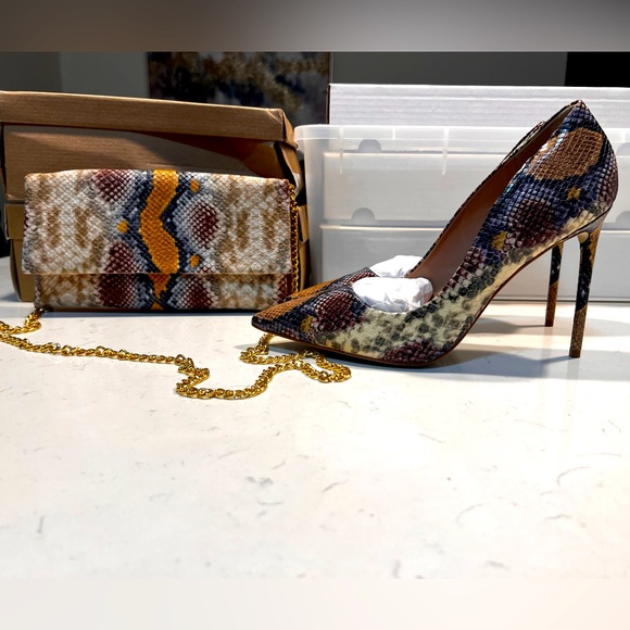 Steve Madden Shoes - Steve Madden snakeskin vala pump & be sublime bag